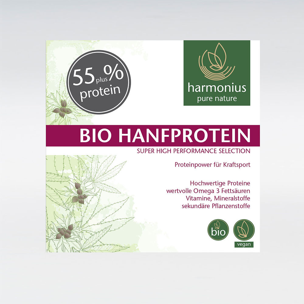 Hanfprotein für Sportler 55+ Prozent Protein